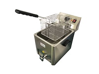 Horeca apparatuur - professionele elektrische friteuse met afvoertap 1 manden 8l - frieturus (3x) - afbeelding 1 van  4