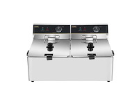 Horeca apparatuur - professionele elektrische frituurpan 2 manden 11l - frituurpan - afbeelding 1 van  4