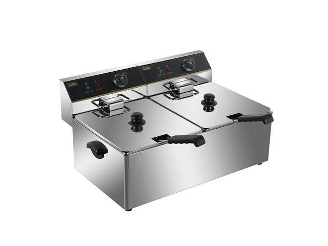 Horeca apparatuur - professionele elektrische frituurpan 2 manden 11l - frituurpan - afbeelding 4 van  4
