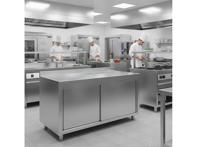 Horeca-apparatuur - werkkast met achterwand 2000 x 700 mm - keukenelement - afbeelding 2 van  2