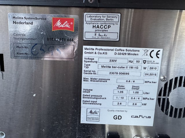 Horeca koffiemachine melitta - afbeelding 6 van  6