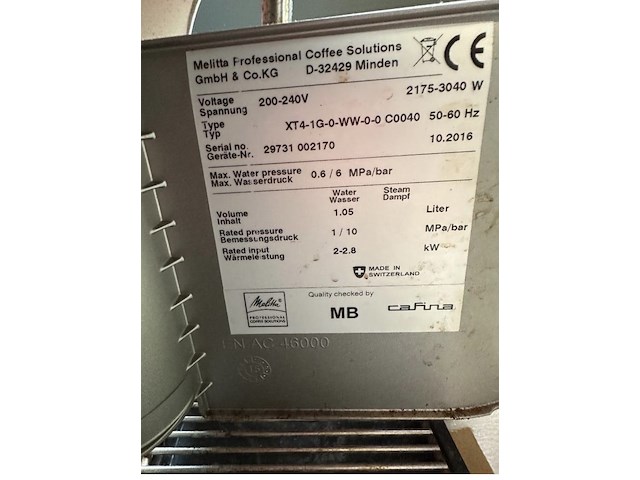 Horeca koffiemachine melitta - afbeelding 2 van  7
