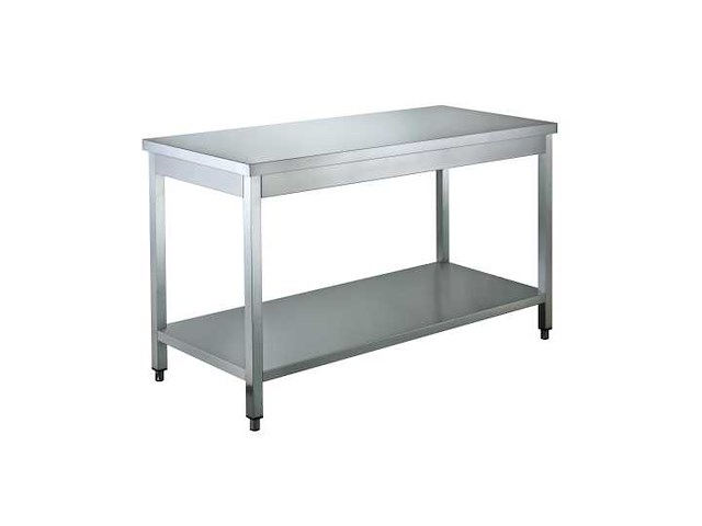 Horeca-materiaal - roestvrijstalen tafel met subplank 1800 x 700mm - werktafel (3x) - afbeelding 1 van  4