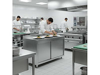 Horeca-materiaal - werkkast met achterwand 1600 x 700 mm - keukenelement - afbeelding 1 van  2