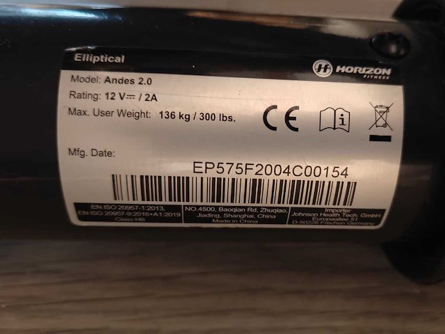 Horizon andes 2.0 crosstrainer - afbeelding 8 van  13