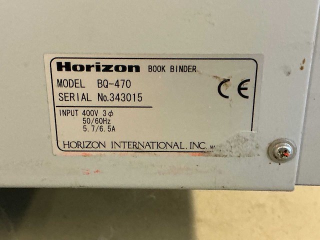 Horizon book binder bq-470 boekbindmachine - afbeelding 9 van  15