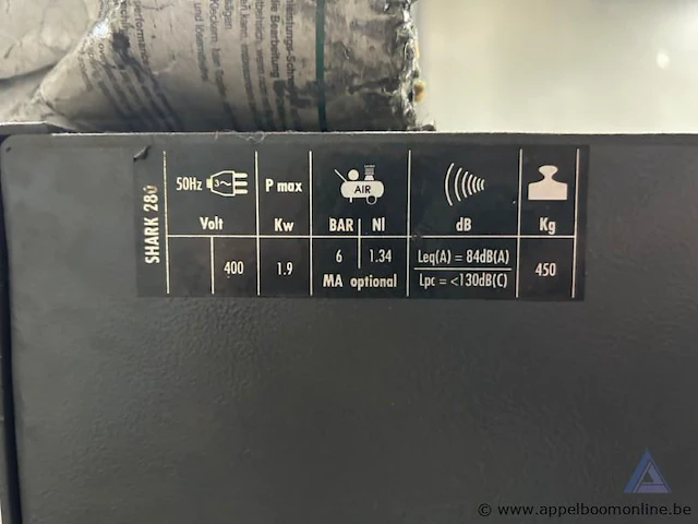 Horizontale beugelzaagmachine mep shark 280, bouwjaar 1999. voorzien van een vermogen van 1,9 kw en een aansluiting van 400 v, 3 fasen. - afbeelding 3 van  4
