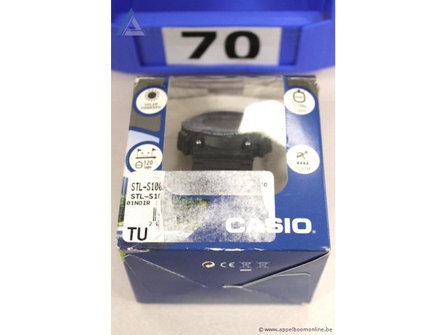 Horloge, casio, stl-s100-1binoir, solar powered, 10 atm waterdicht, werking niet gekend - afbeelding 1 van  1