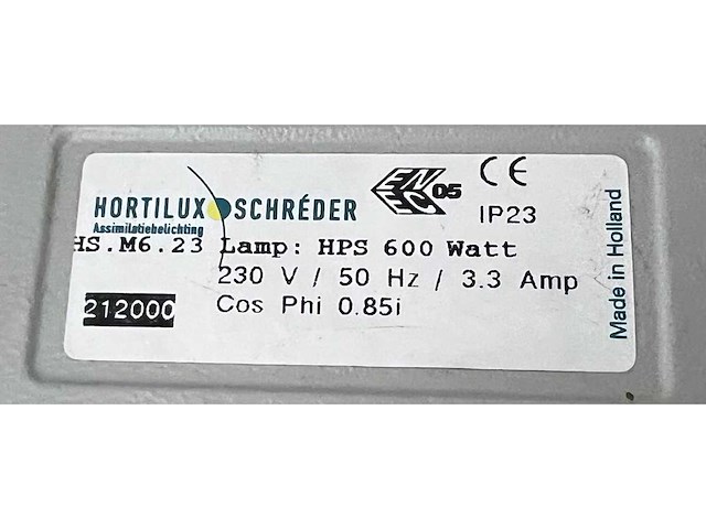 Hortilux schreder - 600 watt tl-lampen - buitenverlichting (11x) - afbeelding 3 van  4