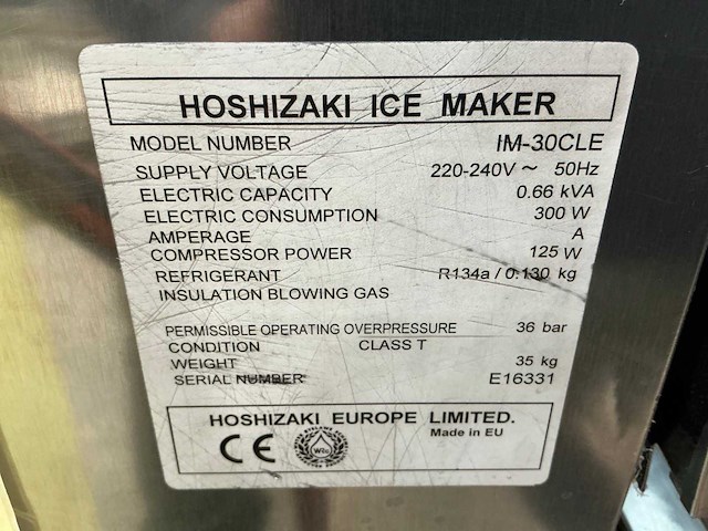 Hoshizaki im-30cle ijsblokjesmachine - afbeelding 4 van  4