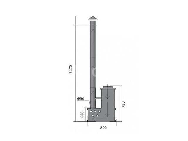 Hot tub - sparrenhout - inclusief houten cover interne kachel 190cm - afbeelding 1 van  9