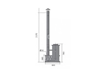 Hot tub - sparrenhout - inclusief houten cover interne kachel 190cm - afbeelding 1 van  9
