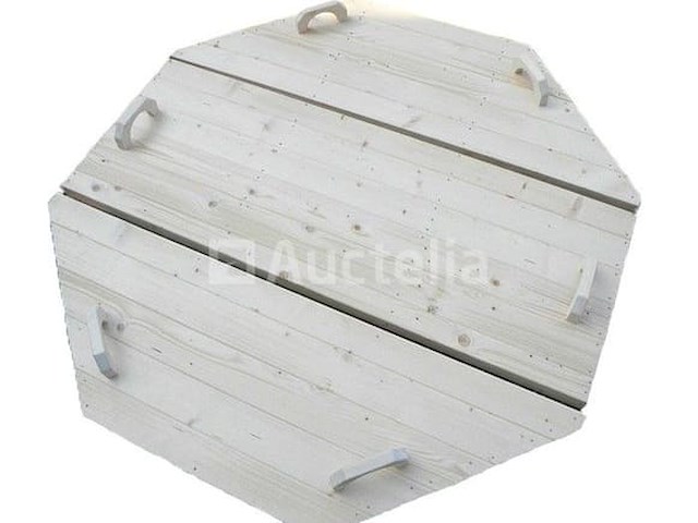 Hot tub - sparrenhout - inclusief houten cover interne kachel 190cm - afbeelding 3 van  9