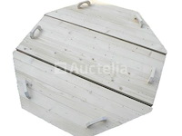 Hot tub - sparrenhout - inclusief houten cover interne kachel 190cm - afbeelding 3 van  9