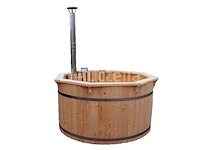 Hot tub - sparrenhout - inclusief houten cover interne kachel 190cm - afbeelding 8 van  9