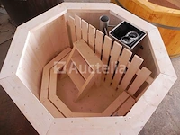 Hot tub - sparrenhout - inclusief houten cover interne kachel 190cm