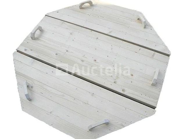 Hot tub - sparrenhout - inclusief houten cover interne kachel 190cm - afbeelding 4 van  9
