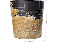 Housoutil vintage leren vuilnisbak - afbeelding 2 van  2