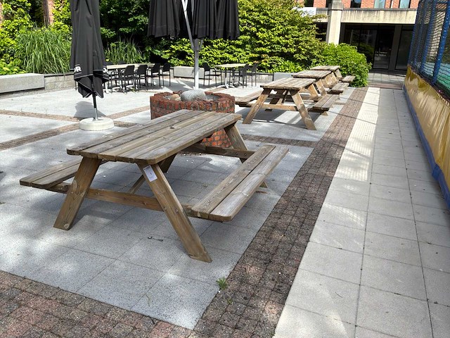 Hout terrasbank (4x) - afbeelding 1 van  4