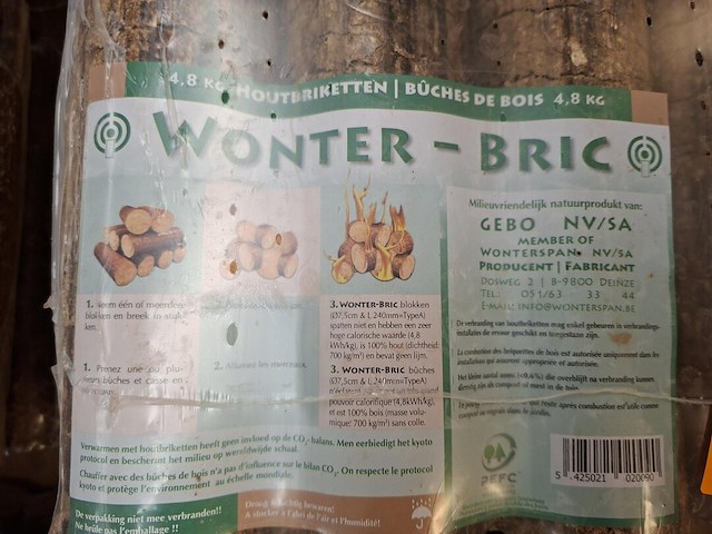 Houtbrikketten wonter (10 x 1 pack ) - afbeelding 2 van  2