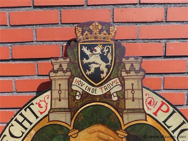 Houten 19de eeuws bord - afbeelding 2 van  5
