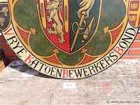 Houten 19de eeuws bord - afbeelding 4 van  5