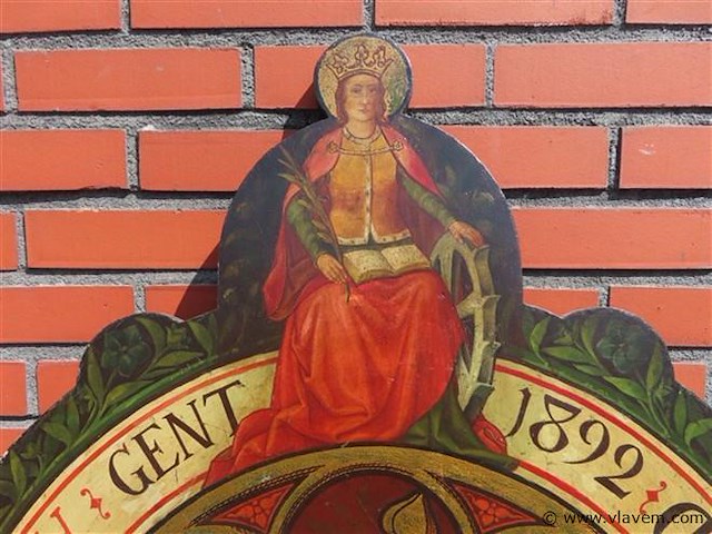 Houten 19de eeuws bord - afbeelding 2 van  6