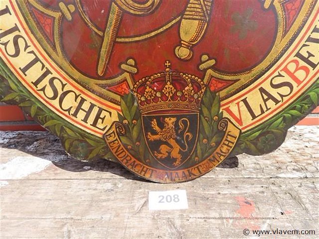 Houten 19de eeuws bord - afbeelding 4 van  6