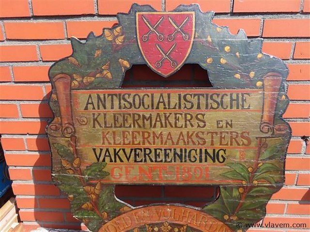 Houten 19de eeuws bord - afbeelding 4 van  5