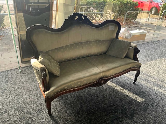 Houten 2-zits zetel - afbeelding 1 van  4