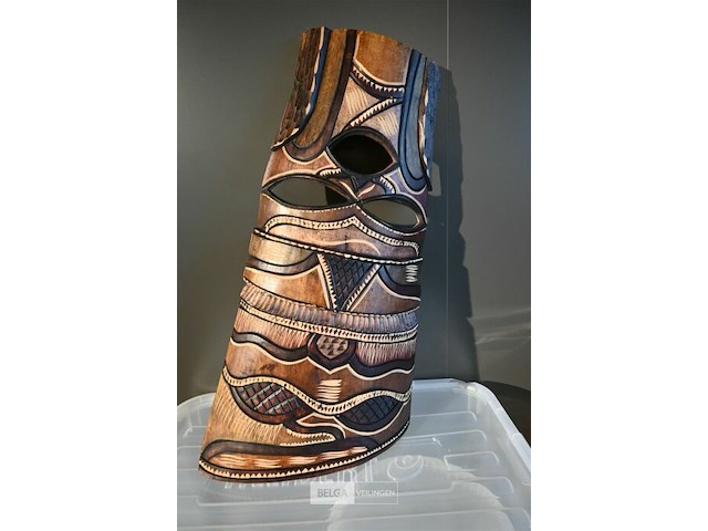 Houten afrikaans masker - afbeelding 1 van  2