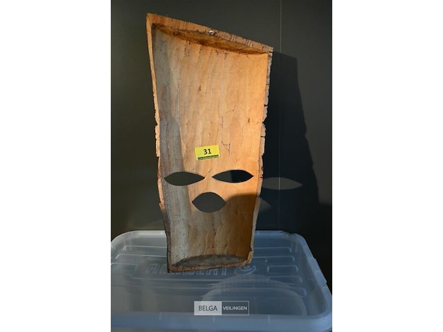 Houten afrikaans masker - afbeelding 2 van  2