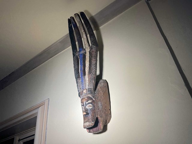 Houten afrikaans wanddecoratie - afbeelding 4 van  5