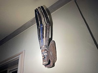 Houten afrikaans wanddecoratie - afbeelding 4 van  5