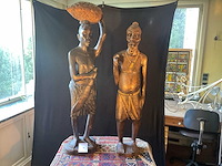 Houten afrikaanse beelden - afbeelding 1 van  7