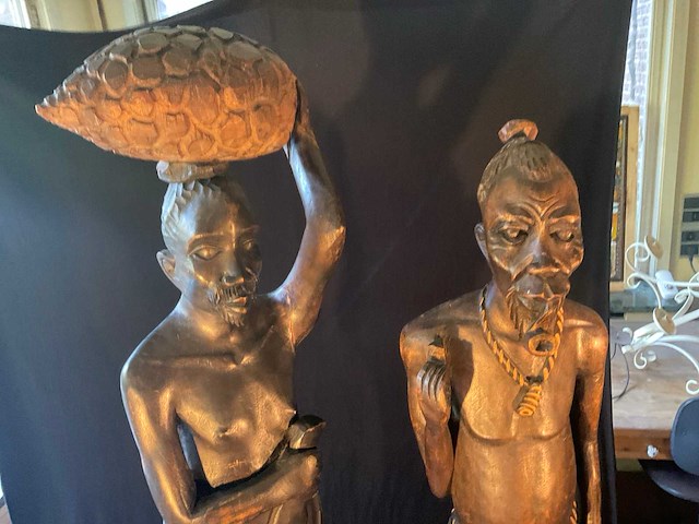 Houten afrikaanse beelden - afbeelding 2 van  7