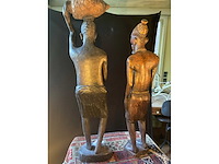 Houten afrikaanse beelden - afbeelding 7 van  7