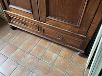 Houten antieke 2 deurs kleerkast - afbeelding 4 van  4