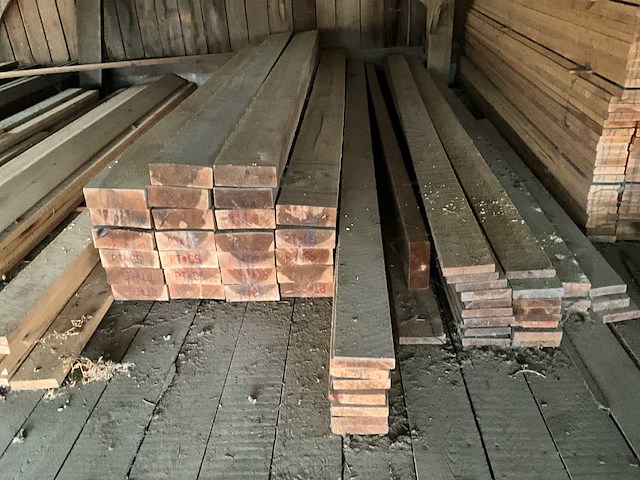 Houten balken en planken 1e keus (325x) wo hardhout - afbeelding 3 van  9