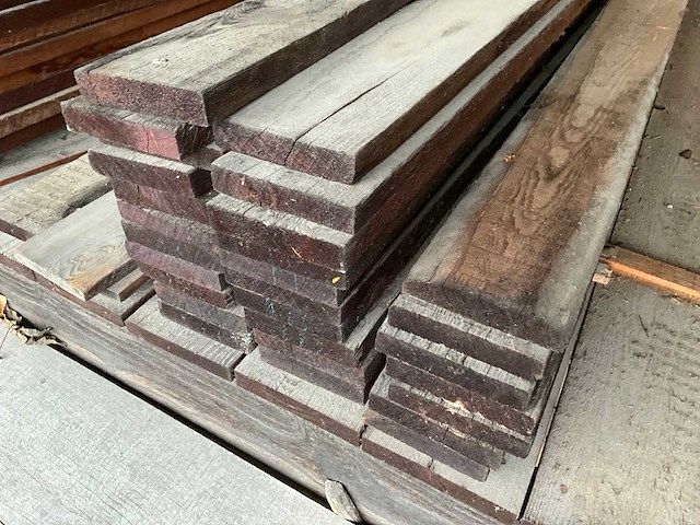 Houten balken en planken 1e keus (325x) wo hardhout - afbeelding 8 van  9