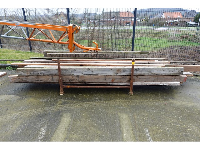 Houten balken + houder - afbeelding 1 van  2