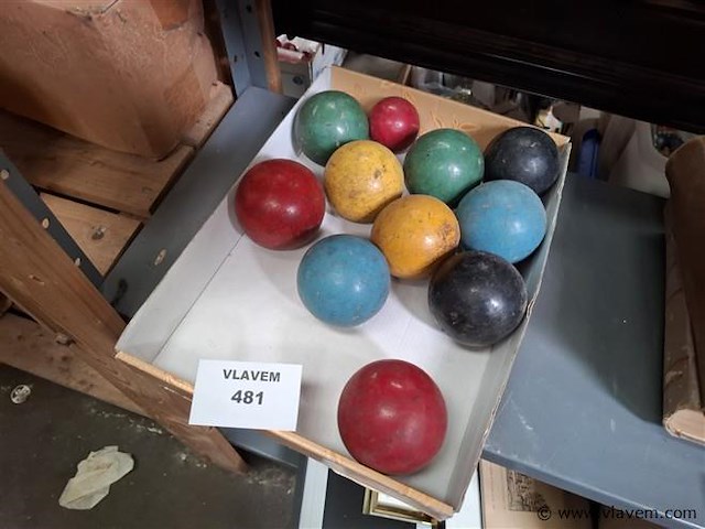 Houten ballen - afbeelding 1 van  1