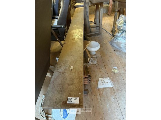 Houten bank l300xb25xh46 cm - afbeelding 1 van  2