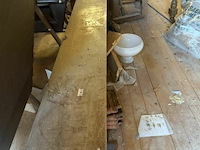 Houten bank l300xb25xh46 cm - afbeelding 1 van  2