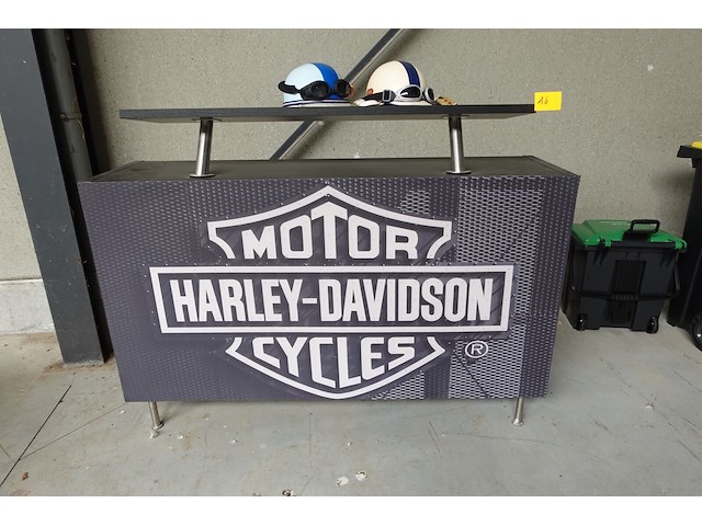 Houten barmeubel harley davidson - afbeelding 1 van  3