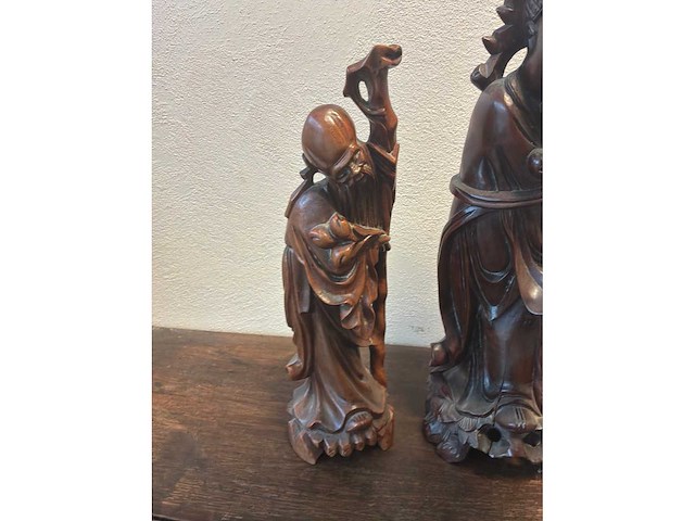 Houten beeld (2x) - afbeelding 2 van  3