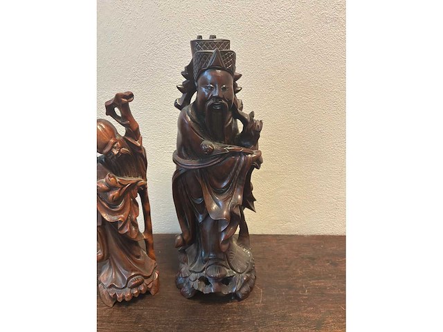 Houten beeld (2x) - afbeelding 3 van  3