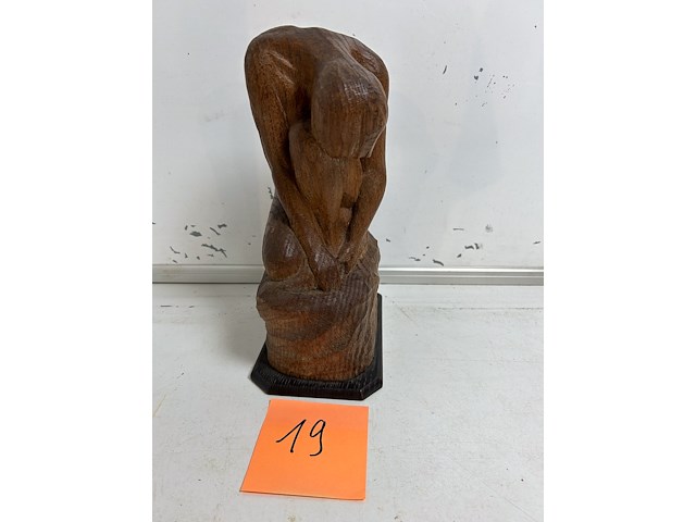 Houten beeld getekend van muylem 1933 - afbeelding 3 van  4