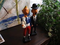 Houten beeld kuifje (x2) - afbeelding 2 van  6