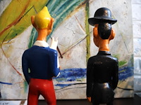 Houten beeld kuifje (x2) - afbeelding 5 van  6